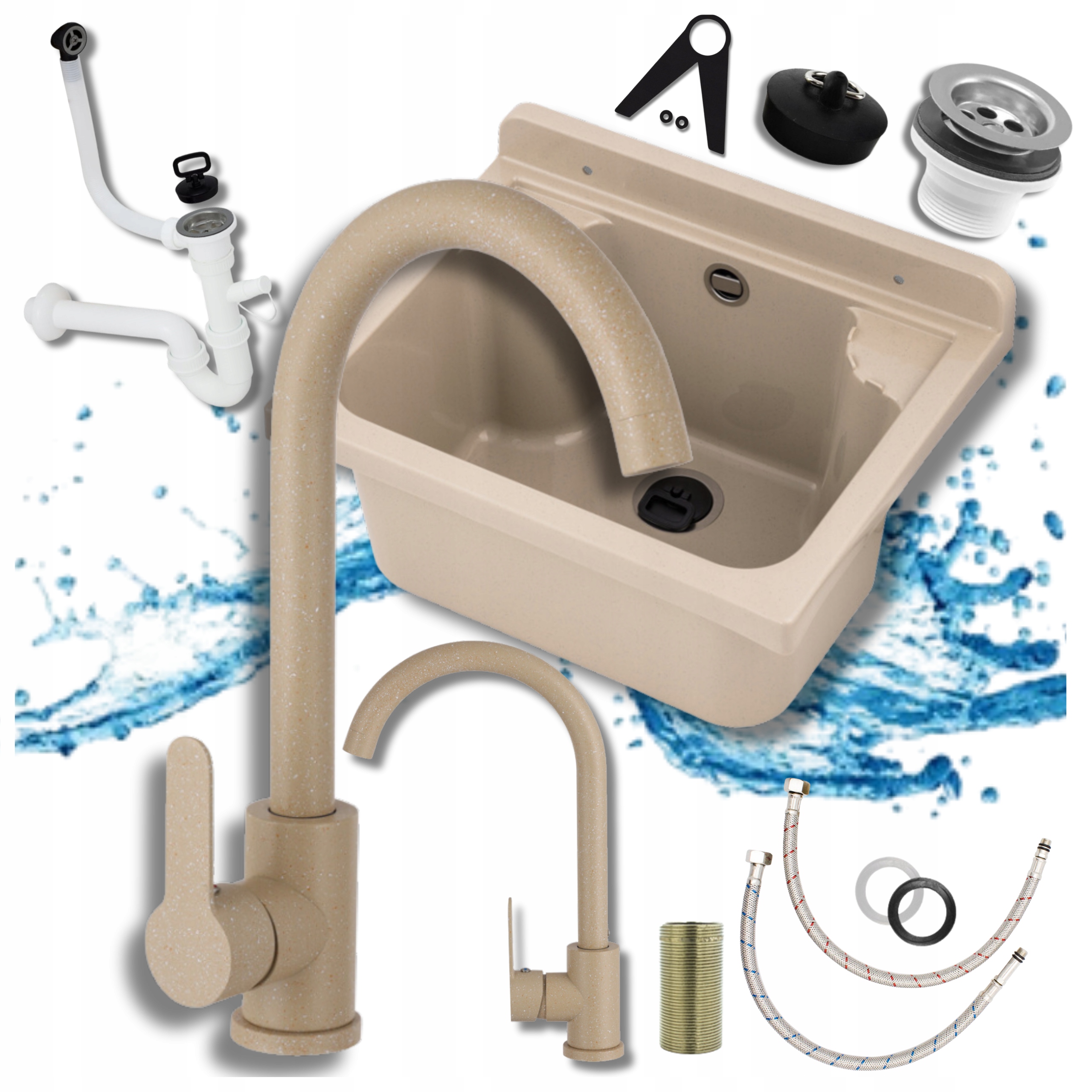 Technický Dřez Pracovní Komora Garáž Kotelna Baterie Béžová Sada