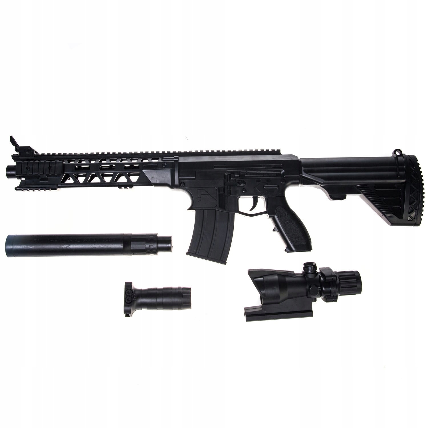 WIELKI DŁUGI KARABIN MASZYNOWY ASG LASER REPLIKA TARCZA KULKI GRATIS LUNETA Stan opakowania oryginalne