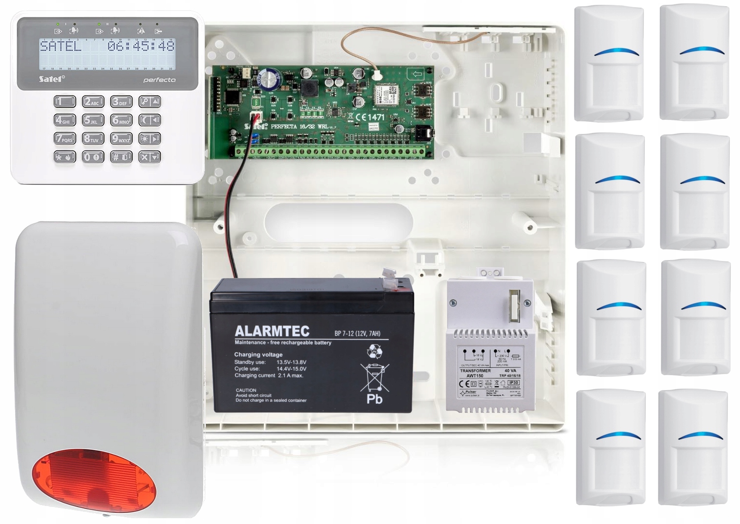 Súprava s zabezpečovacou ústredňou Perfecta 16 a 8x Pir