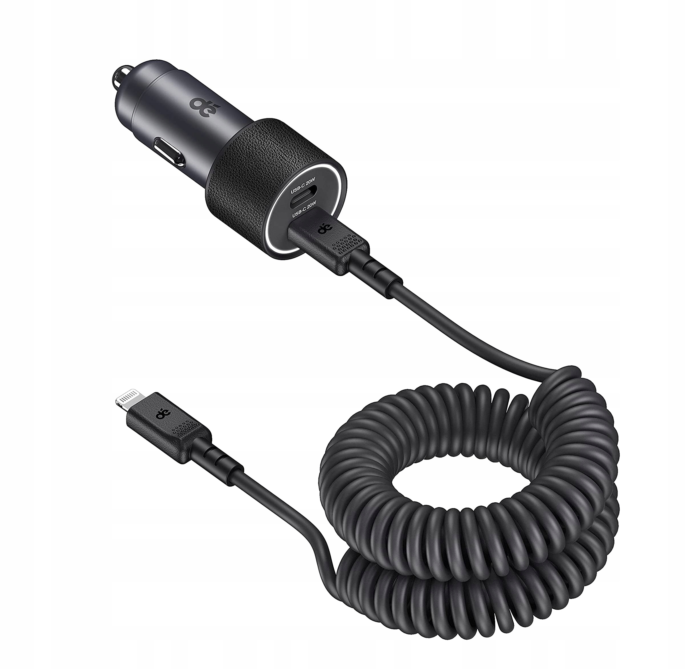 De автомобільний зарядний пристрій з кабелем 20W USB-C