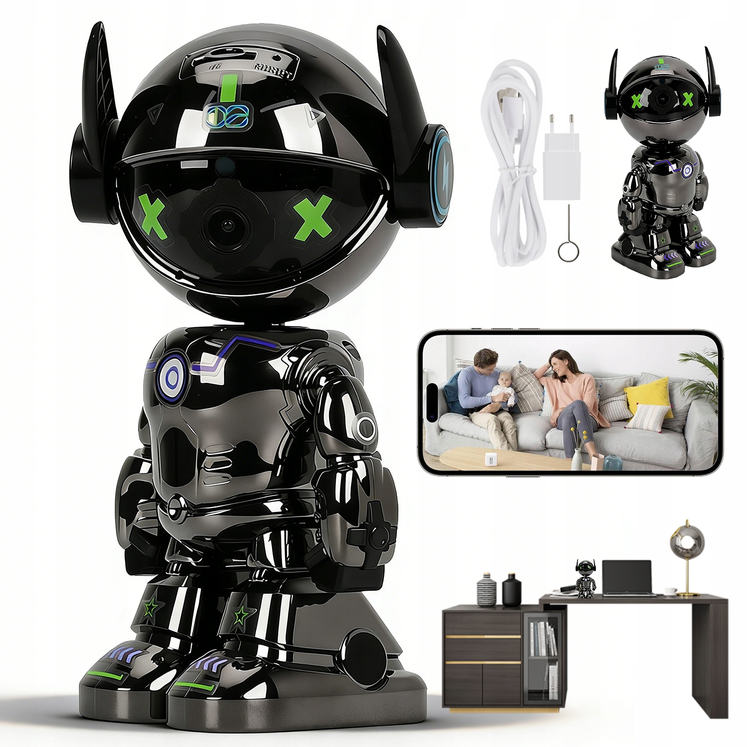 Kamera Dla Zwierząt Domowych Z Dwustronną Rozmową, Nocne Widzenie W Kolorze