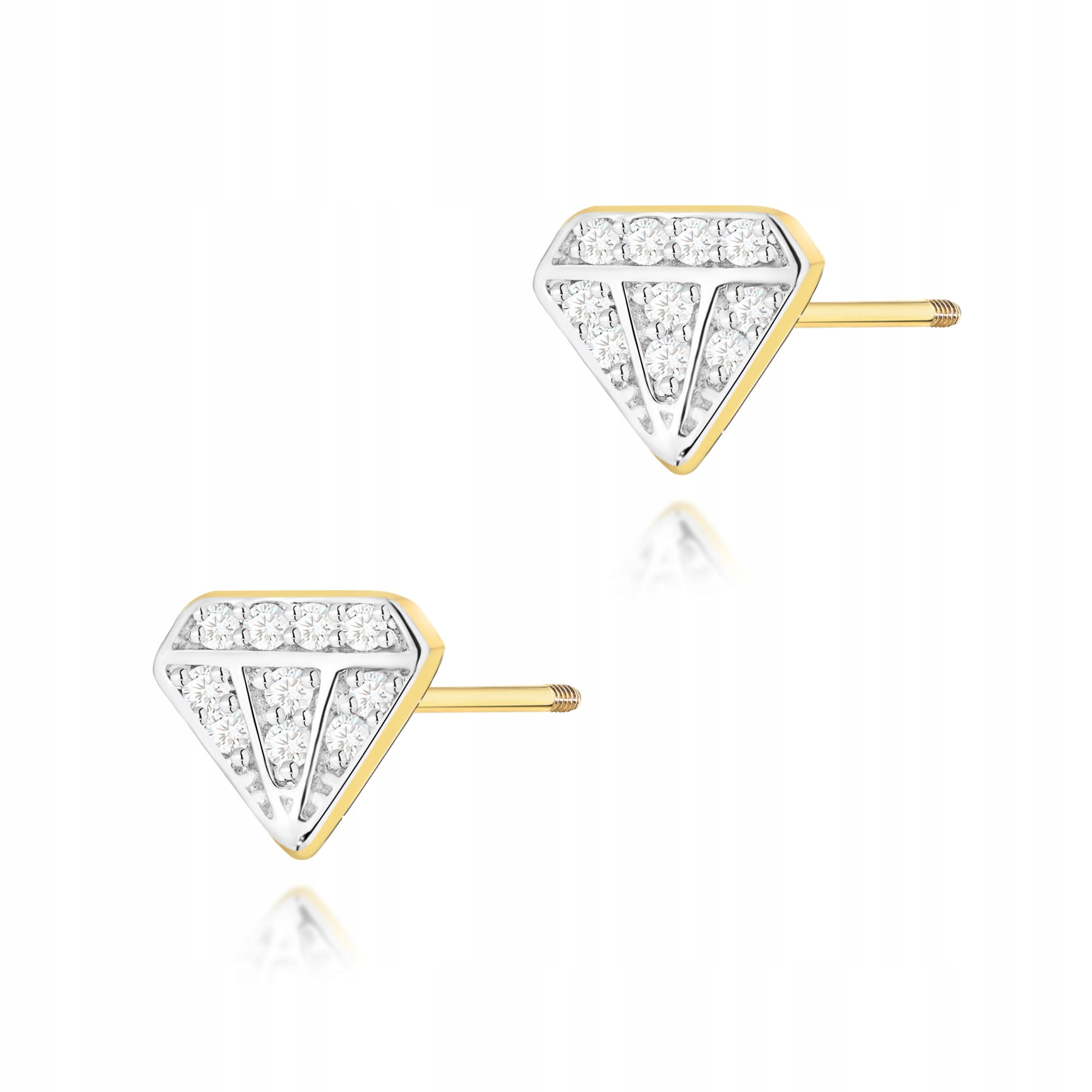 Zlaté náušnice s diamanty diamant zlato 585 briliant