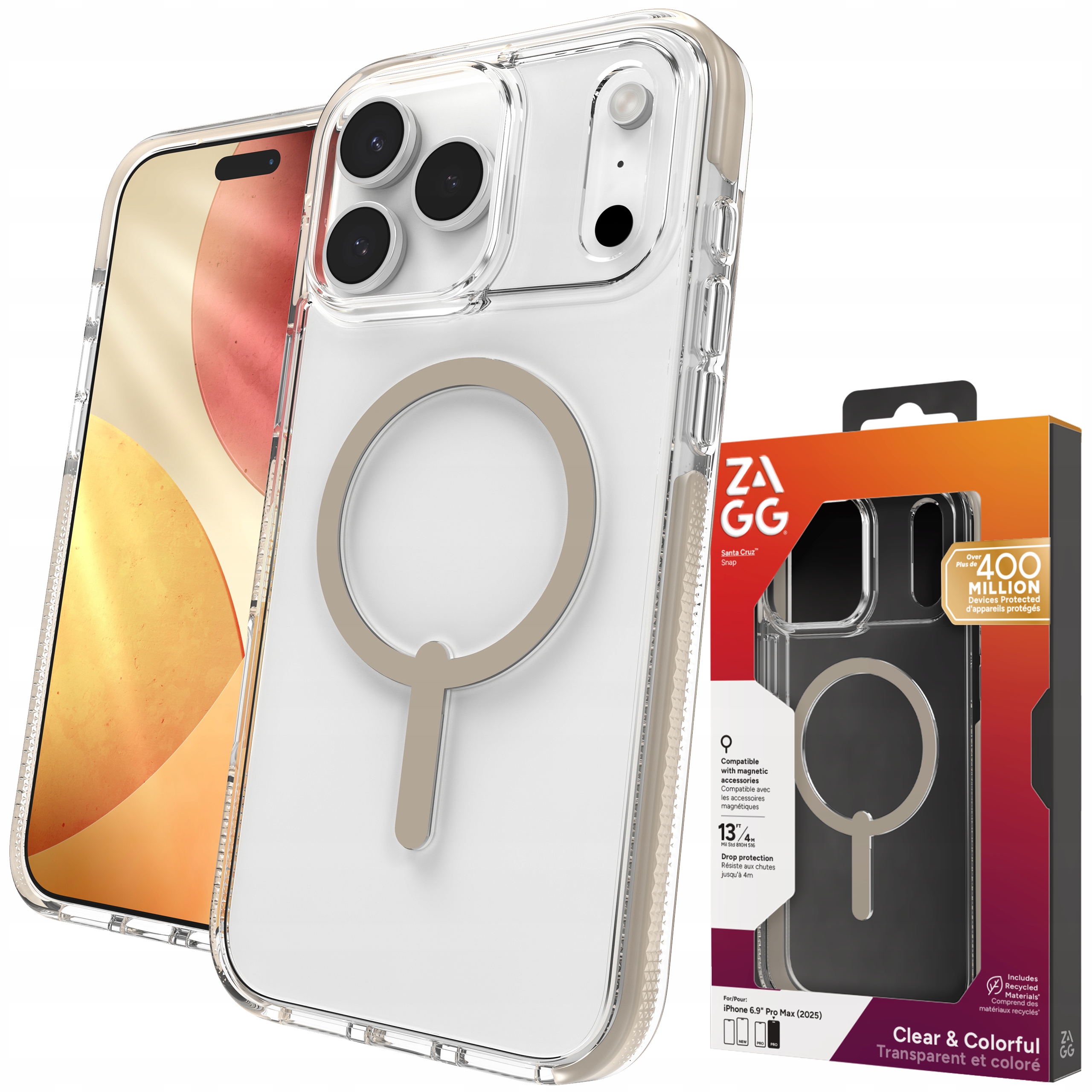 Zagg Santa Cruz Snap Case – Pouzdro s MagSafe pro iPhone 17 Pro Max