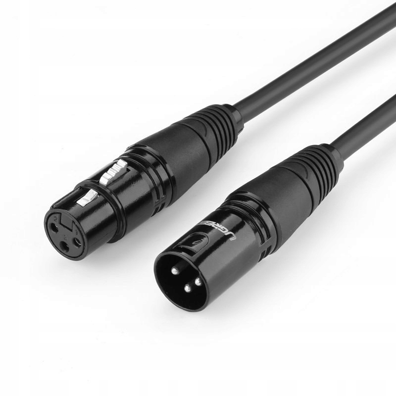 Przedłużacz kabla przewodu audio do mikrofonu Xlr 2m czarny