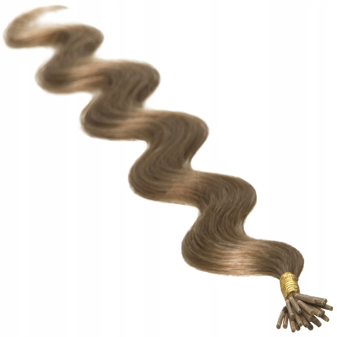 Vlnité Kudrnaté Pramínky Přírodní Mikrokroužky 50 CM přírodní blond 12