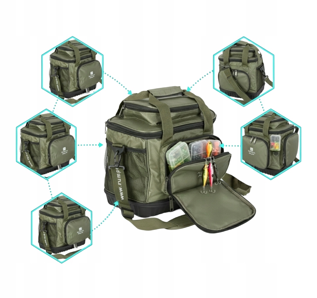 Voděodolná Rybářská Taška Rumpol 33X32 CM Na Vybavení A Příslušenství, Organizér