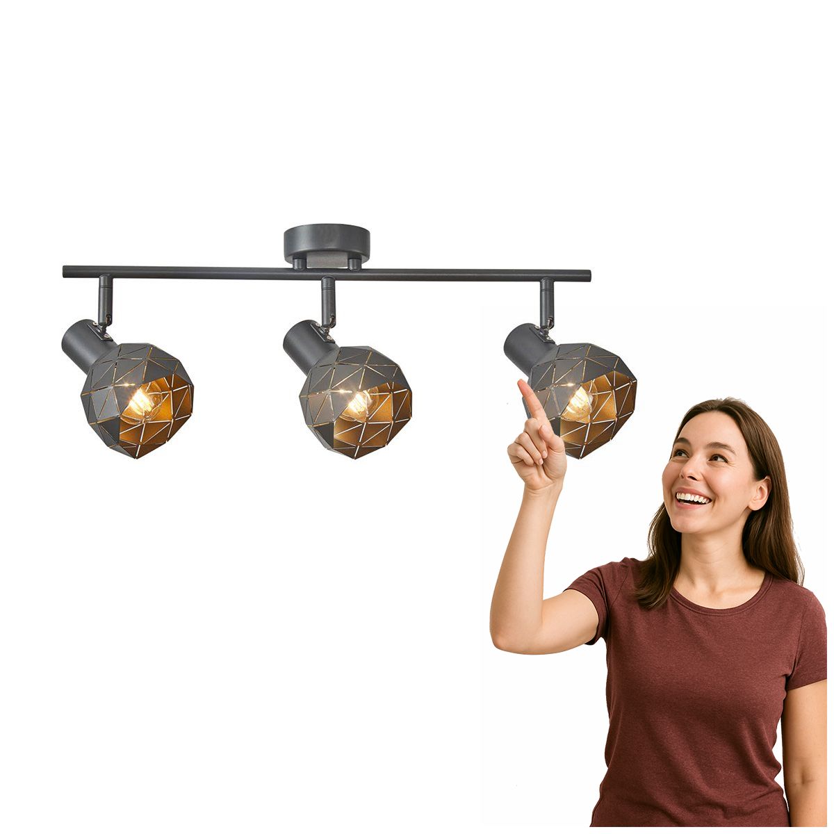 Lampa reflektor spot Harley SPL-3480-3-GR-GD Italux