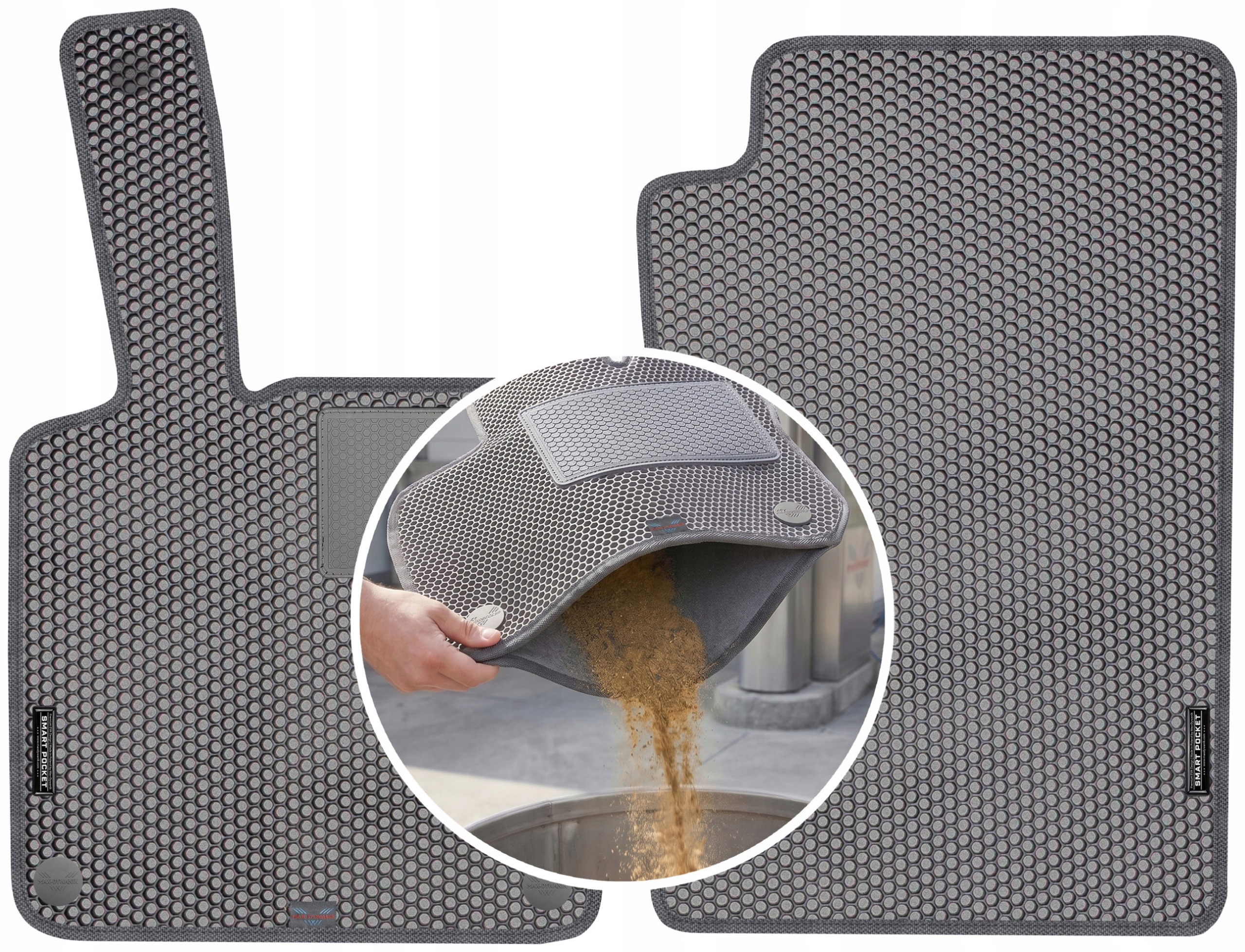 Smart Fortwo II 2007-2013 Koberce Eva Smart Pocket Šedé