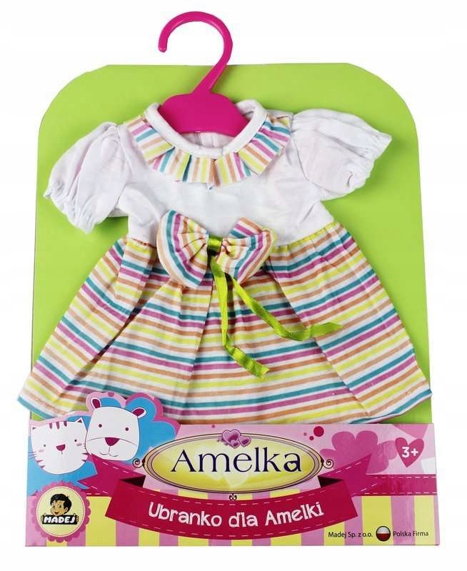 

Ubranko dla lalki Letnia Sukienka w paski Amelka