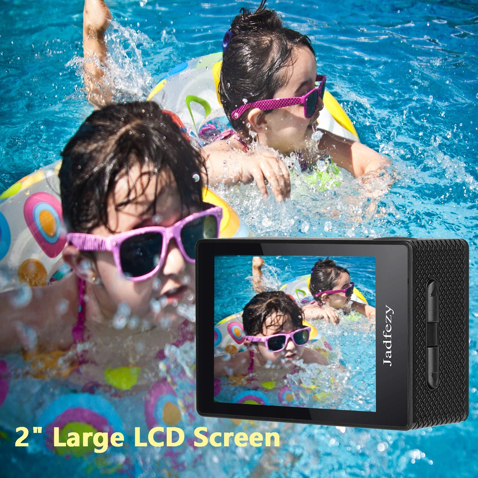 JADFEZY Kamera Sportowa FHD 1080P 12MP Wodoodporna 30M Szeroki Kąt 140° — miniatura 5