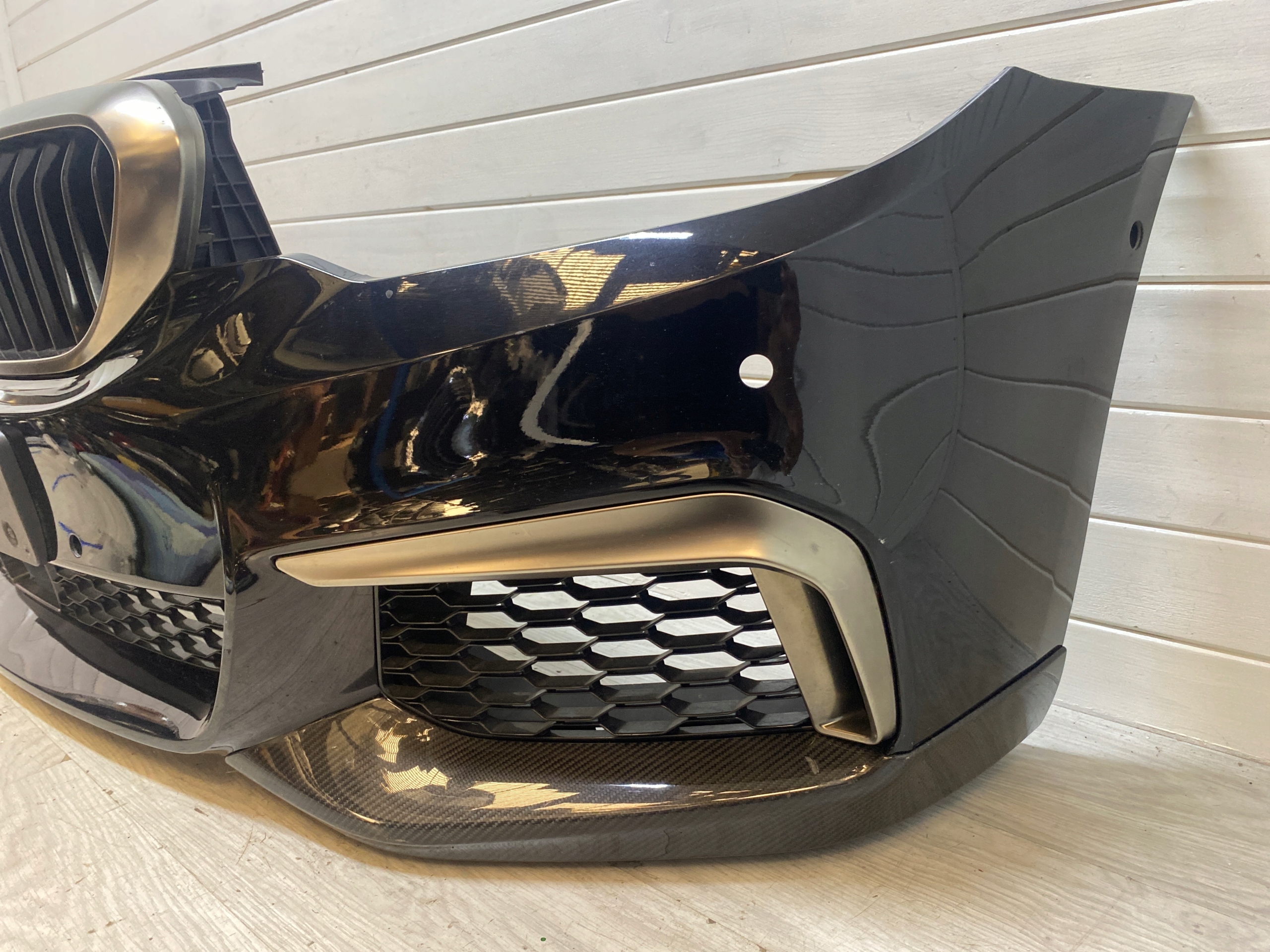 bumper front front M PAKIET grill BMW 5 G30 G31 SATYNA + CARBON