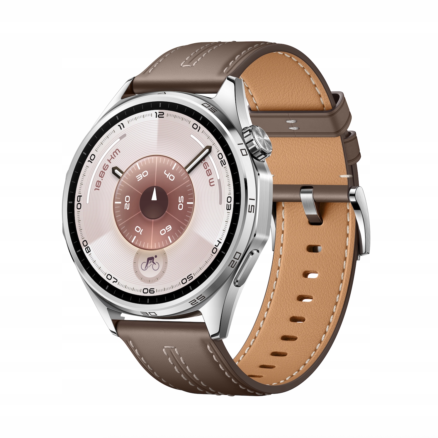 Huawei Watch Gt 6 46mm Srebrny (Brązowy Pasek)
