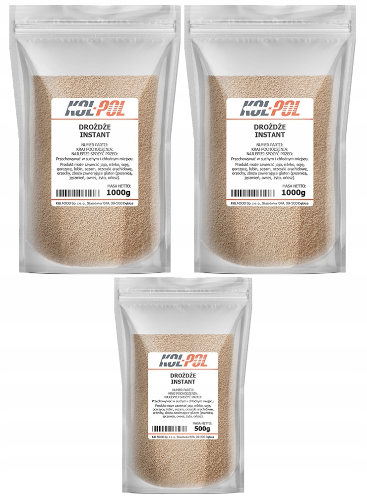 Levně Suché Pekařské Kvasnice 2,5 kg Instant pro pekařské pečivo Kol-Pol