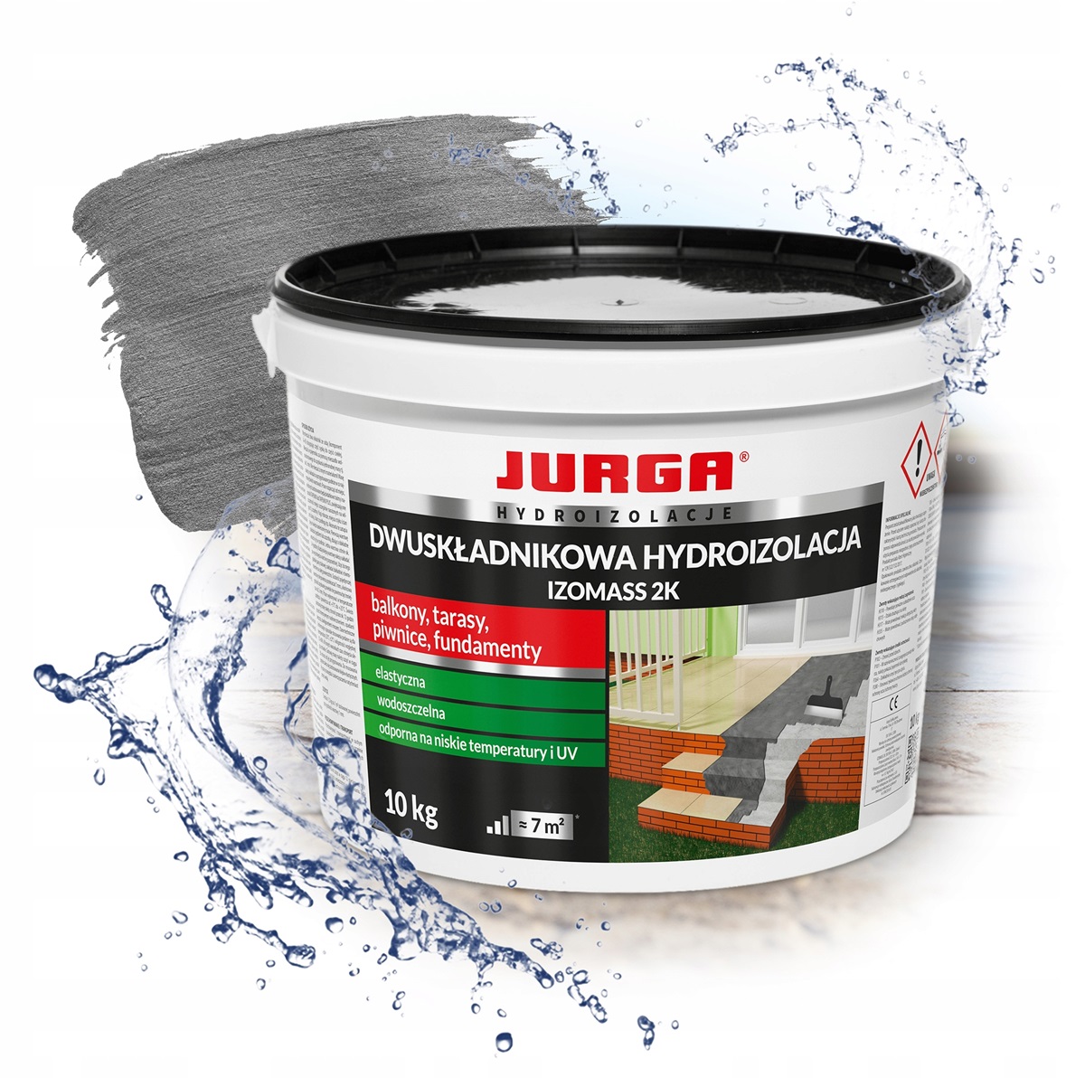 Szlam Hydroizolacyjny Izomass 2K Uszczelniający Dwuskładnikowy 10 Kg