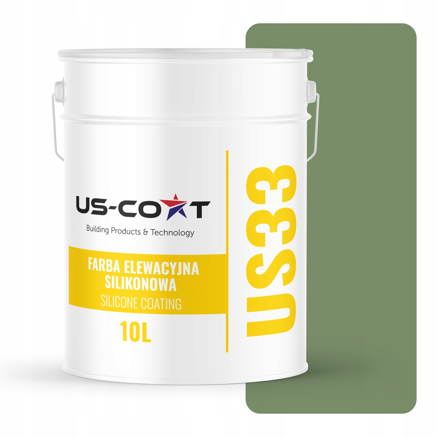 Fasádna Silikónová Fasádna Farba Zelená Tmavá F476 Uv 10L Výrobca