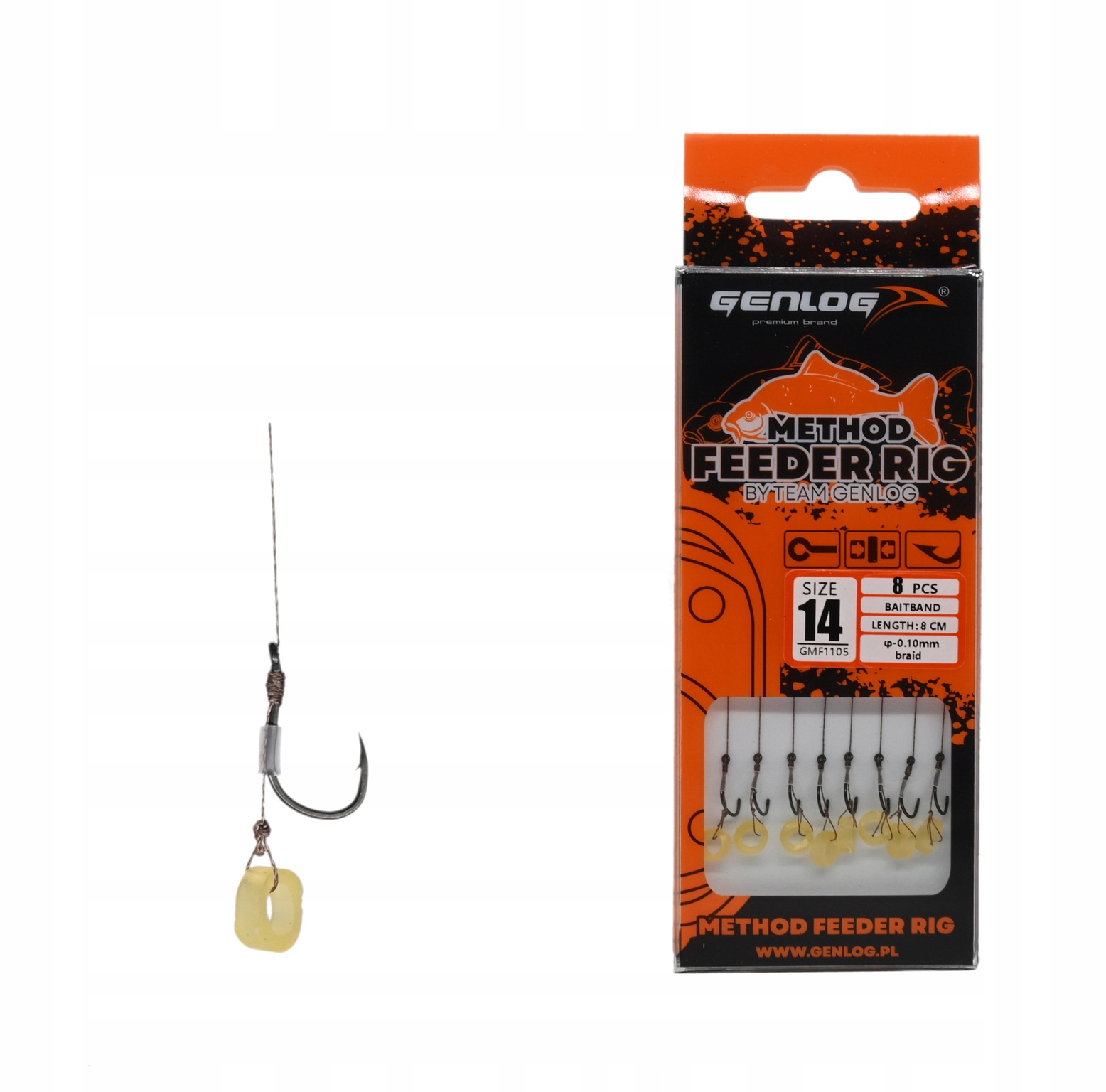 Przypony Genlog Method Feeder Rig Band 14/10cm