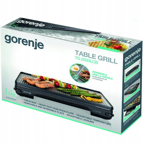 Gorenje Grill TG2000LCB Stôl 2000 W Čierny