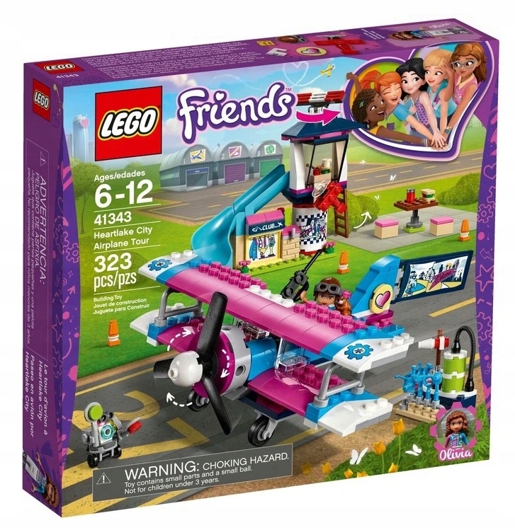 Lego Friends 41343 lot samolotem nad Heartlake