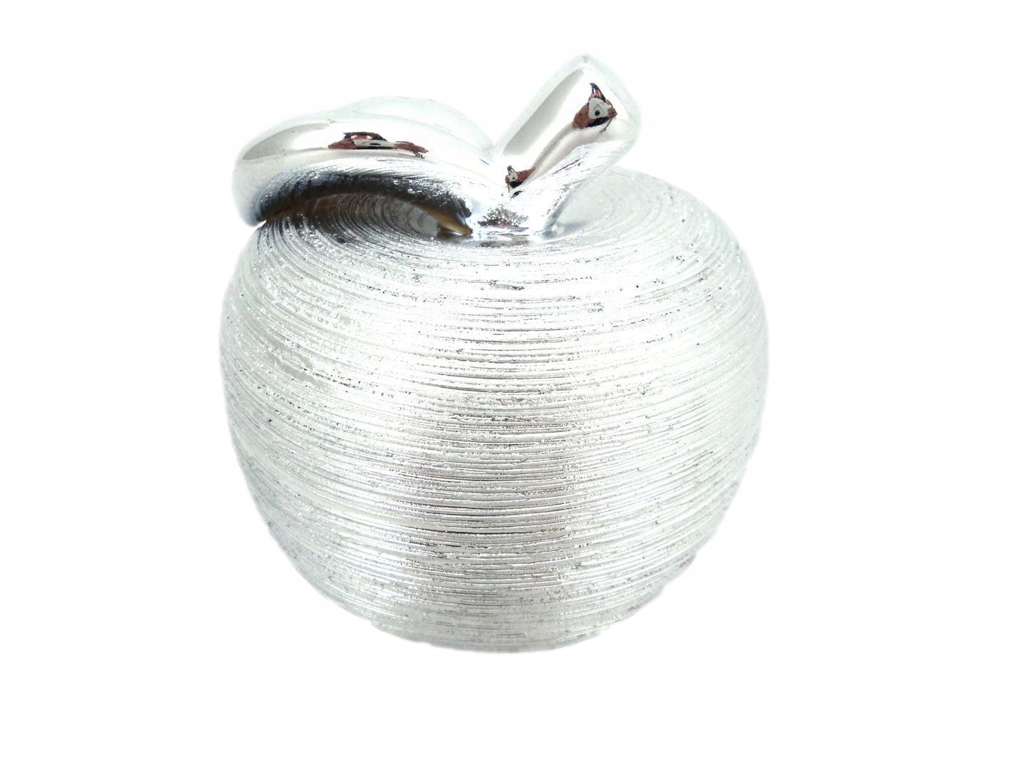 Figurka Rzeźba Jabłko srebrne WESTWING ceramika