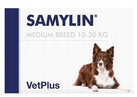 VetPlus Samylin dla psów średnich ras 10-30kg 30 tabletek
