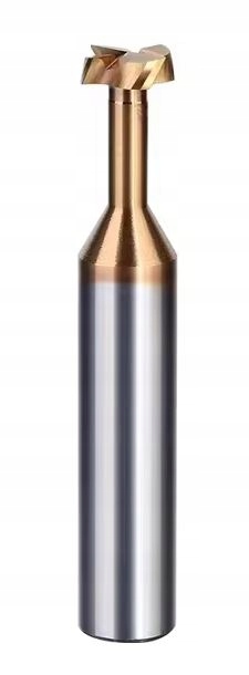 Frez Vhm teowy do rowków fi12 H3 długi na 60mm do stali 4 pióra