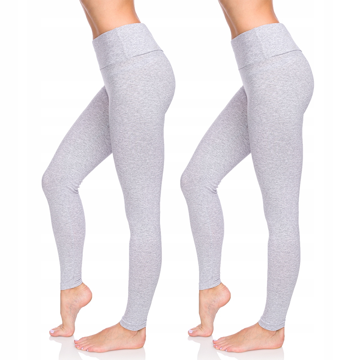 

2X Getry Wysoki Stan Bawełniane Legginsy Panel Lwp