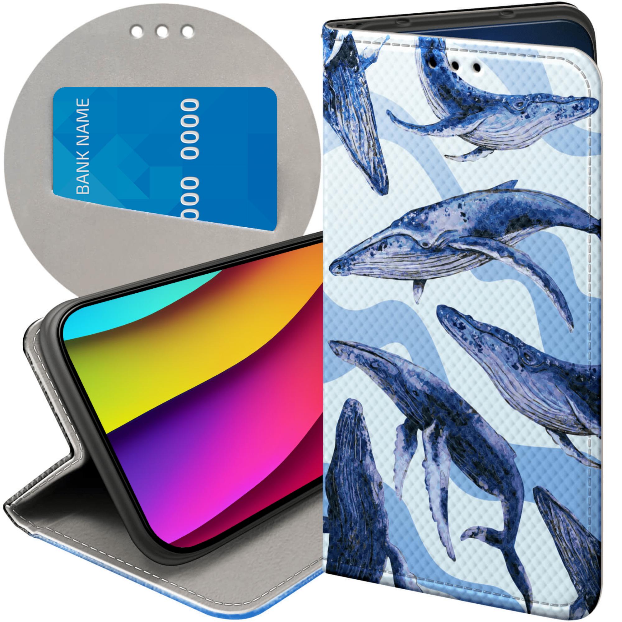 Etui Z Klapką Do Oppo RENO12 5G Morze Fale Woda Aqua Futerał Case