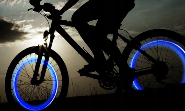 Oświetlenie rowerowe led na szprychy lampka bateria KOLOR NIEBIESKI Rodzaj przednie