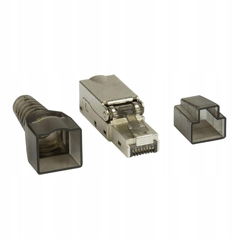 Logilink Wtyk RJ45 KAT.6A Ftp Pozłacany Styk 3µ Beznarzędziowy Do Sieci Lan