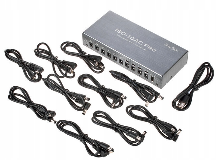 Napájecí zdroj pro 10 kytarových efektů 9V-18V Harley Benton PowerPlant ISO-10AC Pro