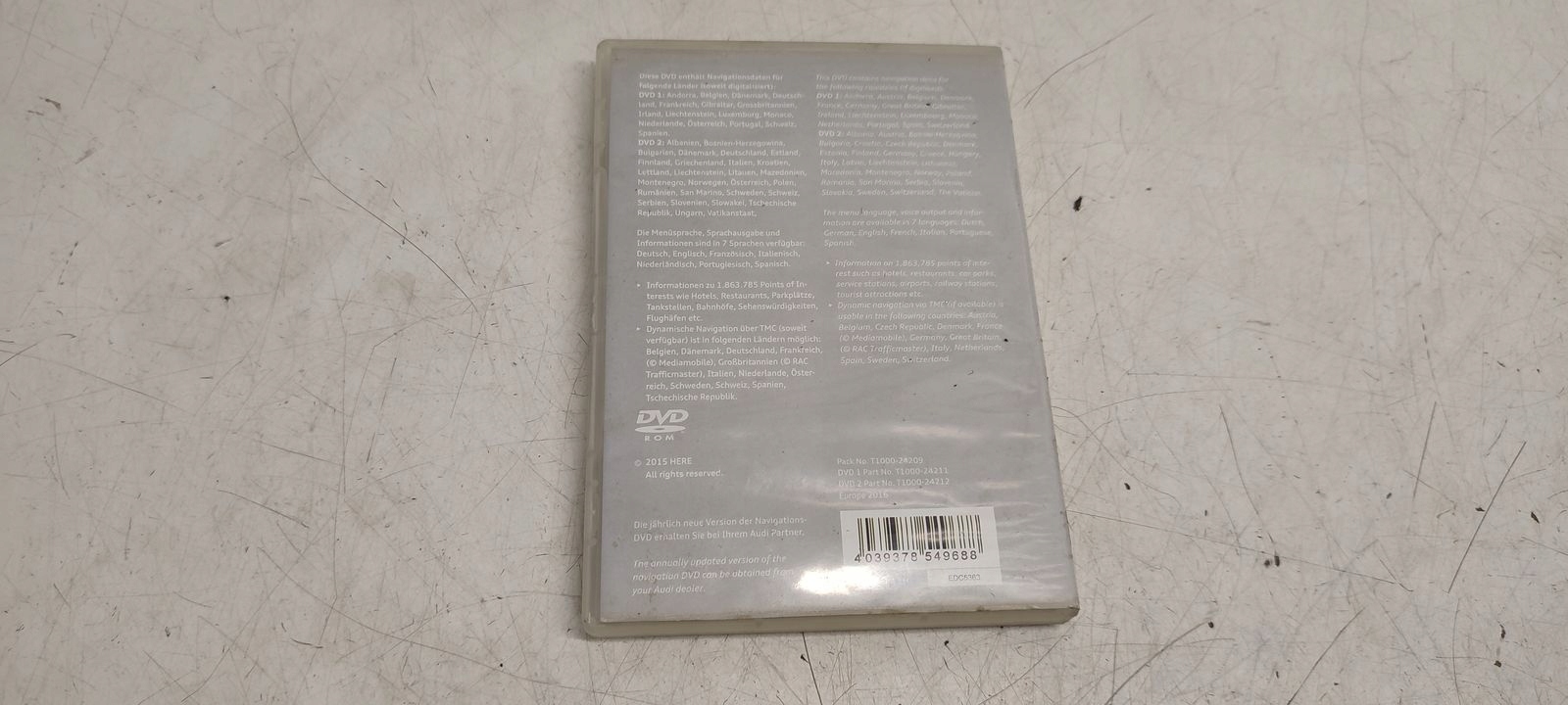 abdeckung DVD Mapa Europa 2016 Audi A6 C6 3,0 TDI Allroad