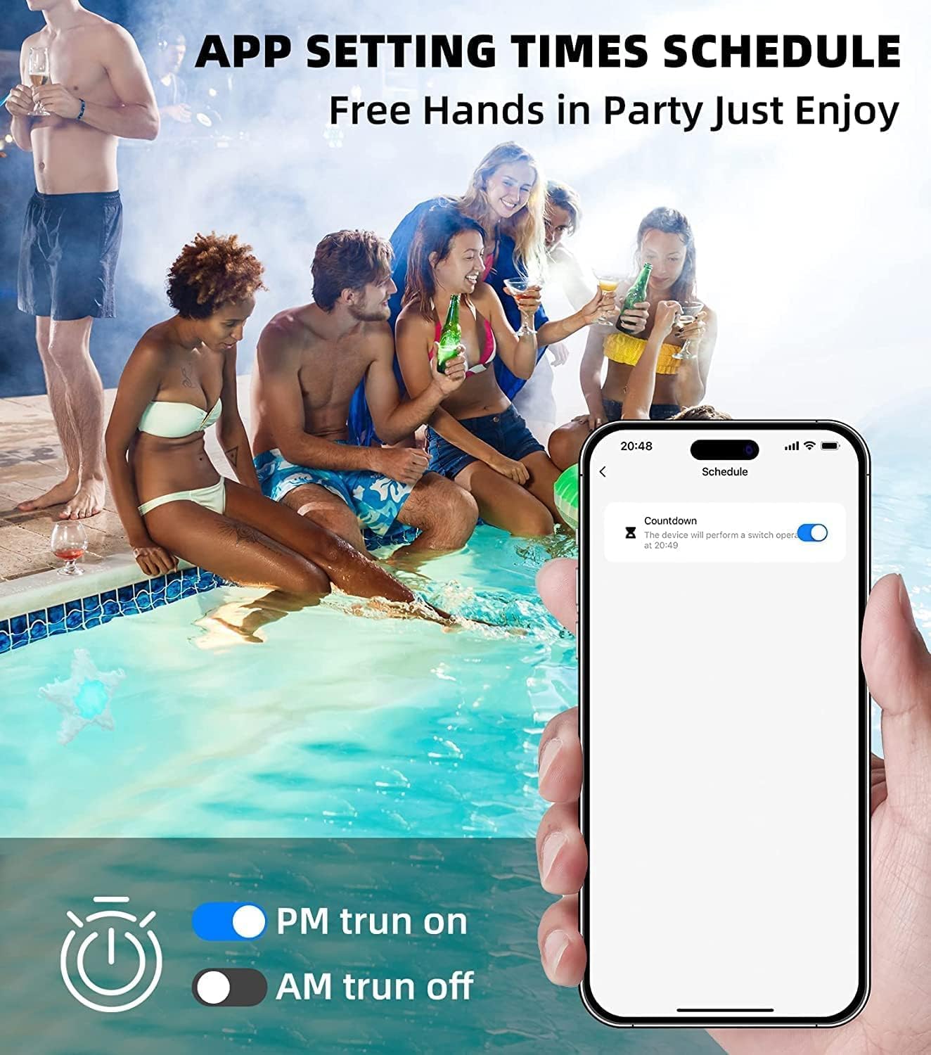 Inteligentna lampa basenowa LED RGB 10W IP68 Rozgwiazda Oświetlenie basenu Moc 10 W