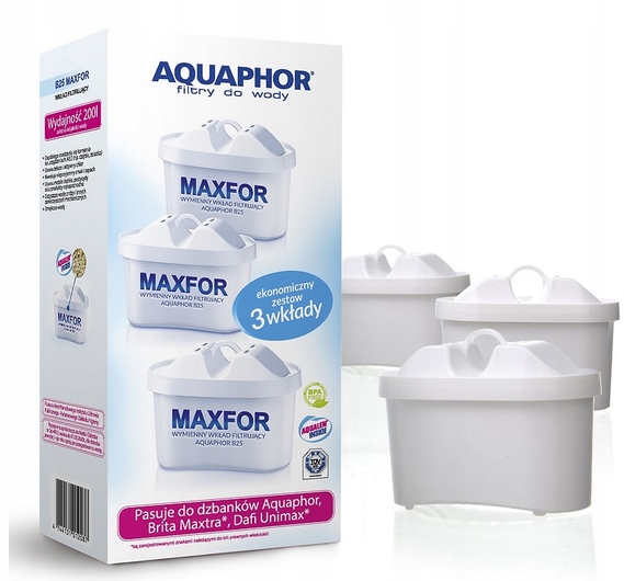 

Wkład filtrujący Aquaphor B100-25 Maxfor 3 sztuki