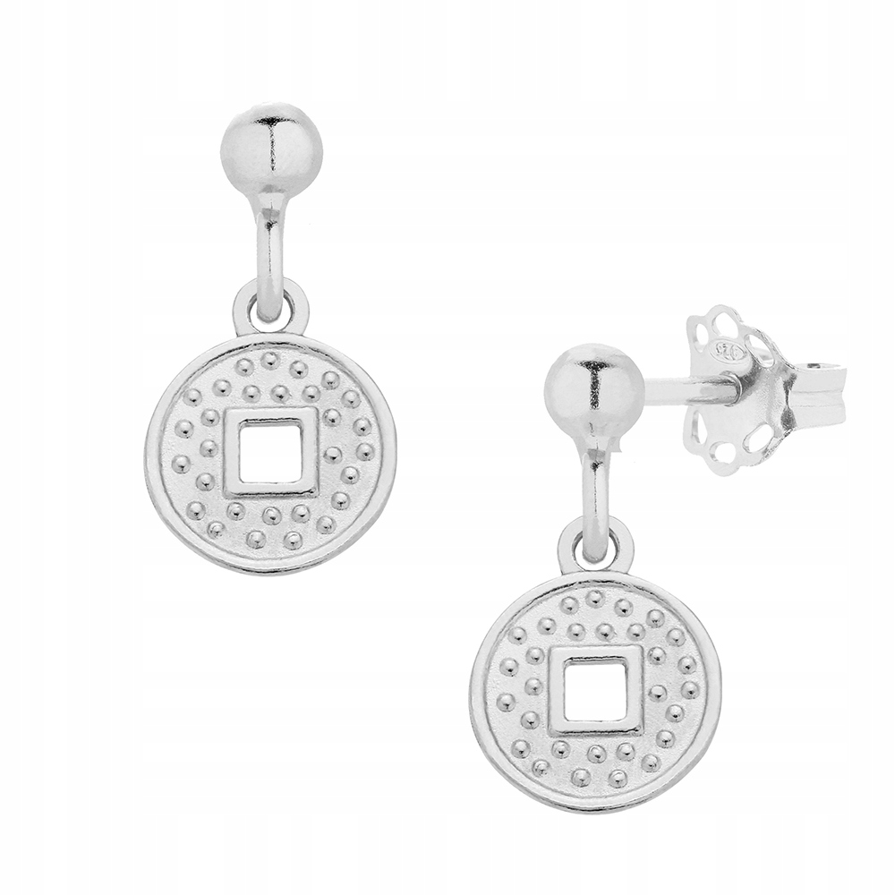 

Srebrne kolczyki z chińską monetą na szczęście