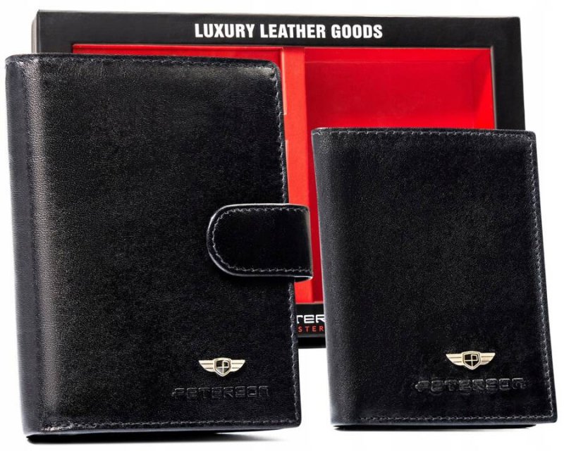 Peterson dárková sada pro něj peněženka pouzdro přívěsek na klíče z kůže