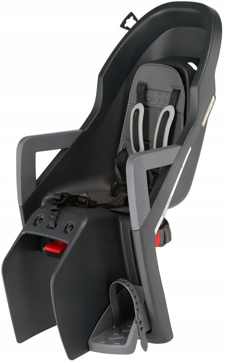 Fotelik Rowerowy Tylny Kross Guppy Rs Szary Max 22KG Do Ramy Odchylany