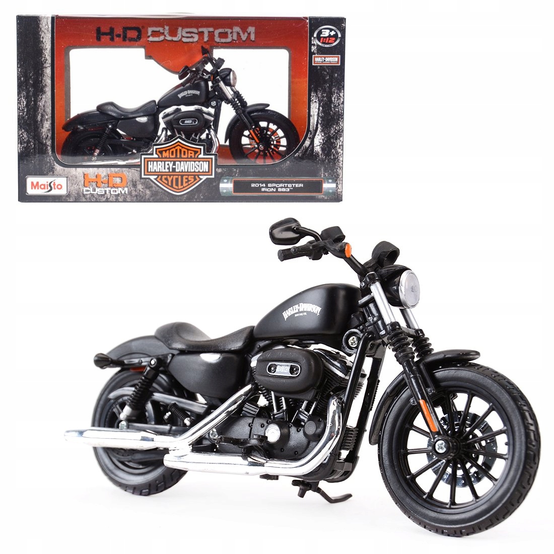 Model kovový Motocykl Hd 2014 Sportster Iron 883 1/12