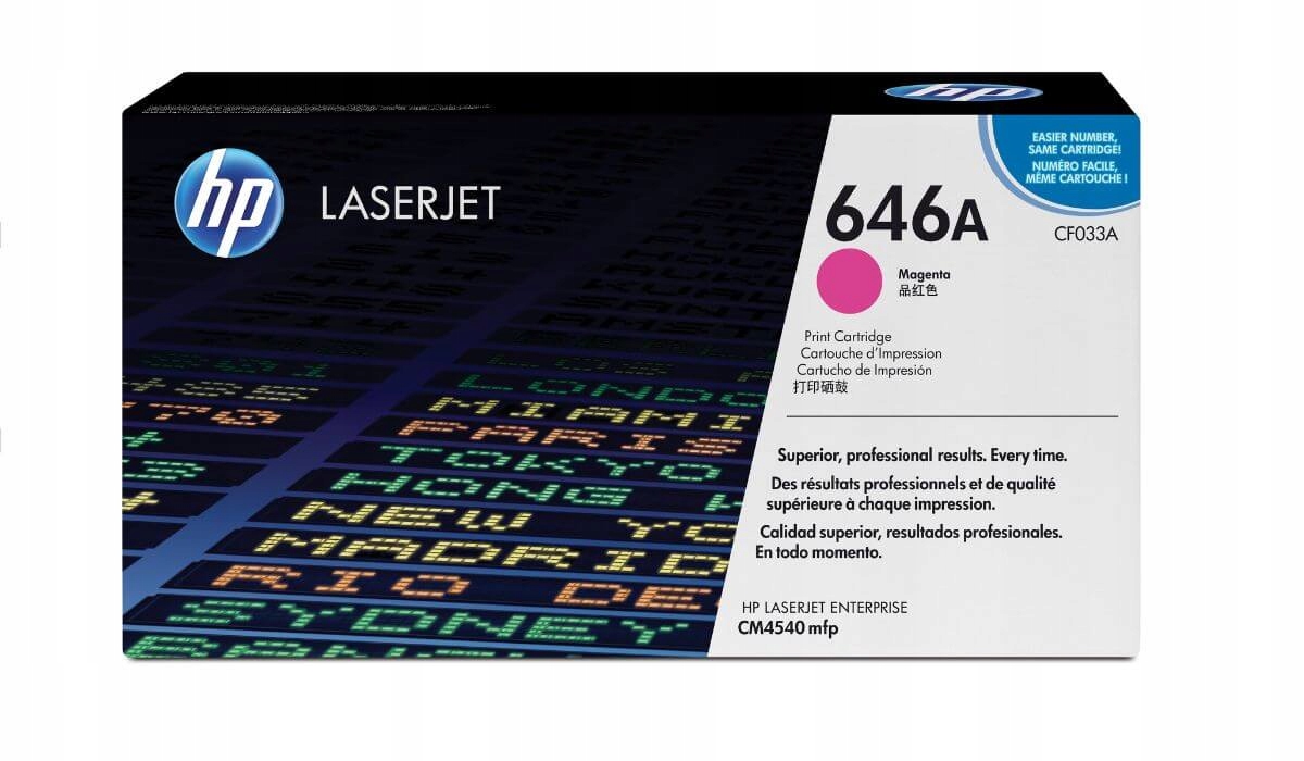 Toner Hp 646A CF033A M Originál Magenta Červený CM4540