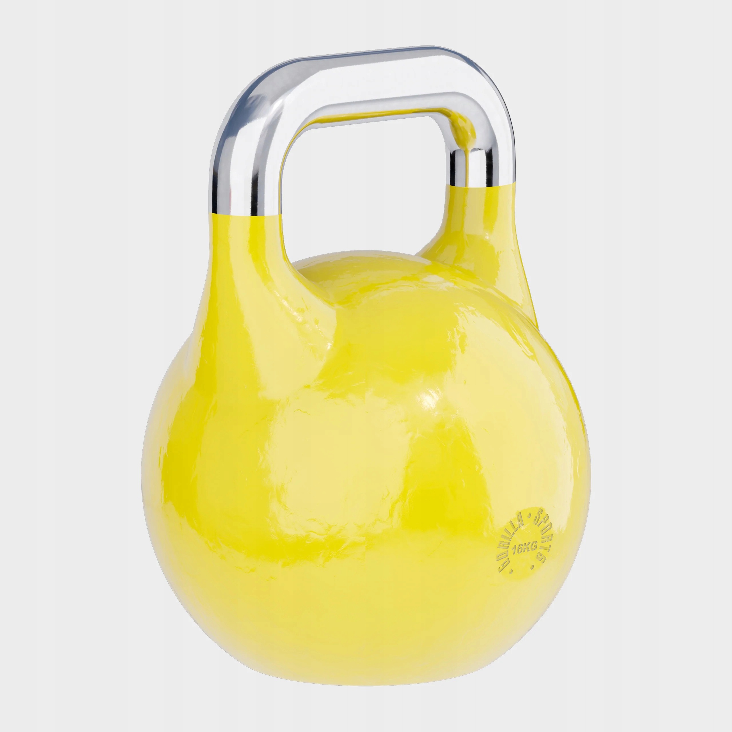 Kettlebell turniejowy 16 kg stalowy żółty (kettlebell olimpijski 8-36 kg)