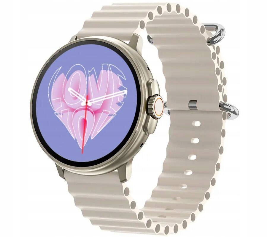 Chytré Hodinky Rubicon RNCF15 Béžová Konverzace Puls Tepová Frekvence Sportovní Hry Kalkulačka