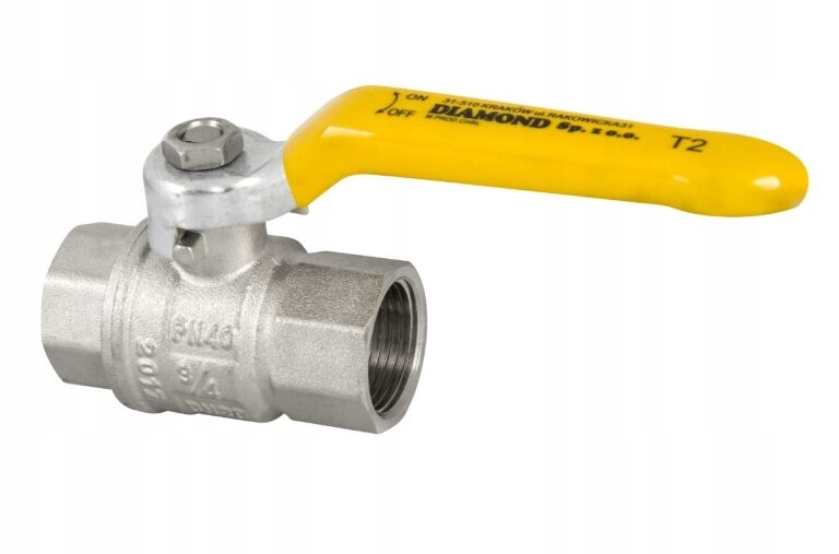 Kulový Plynový Ventil Gw Gw 6/4" Kohout Na Plyn S Rukojetí DN40 Rukojeť Diamond