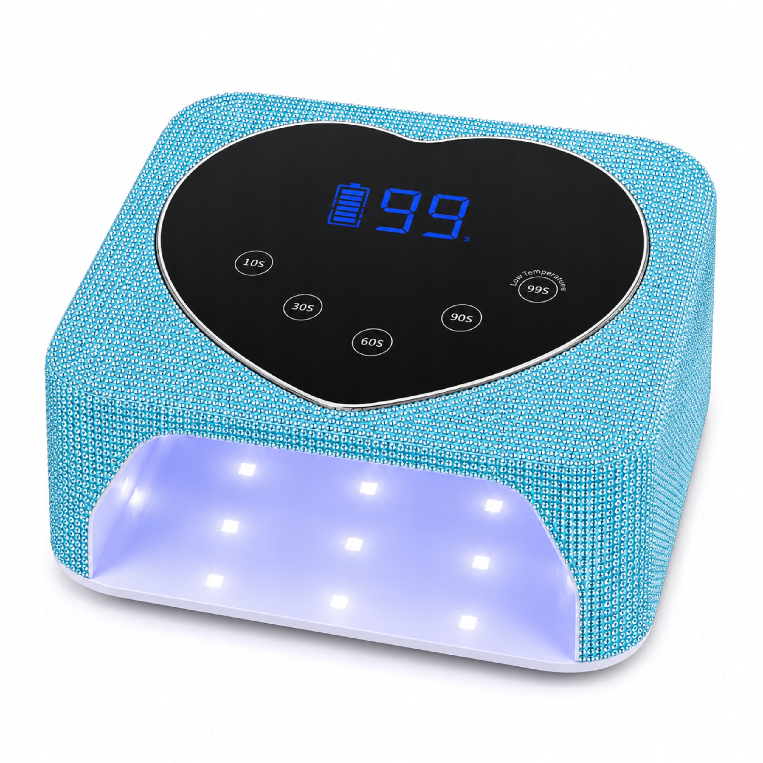 Lampa Do Paznokci Uv Led 72W Ice Blue LCD Akumulatorowa Hybrydy