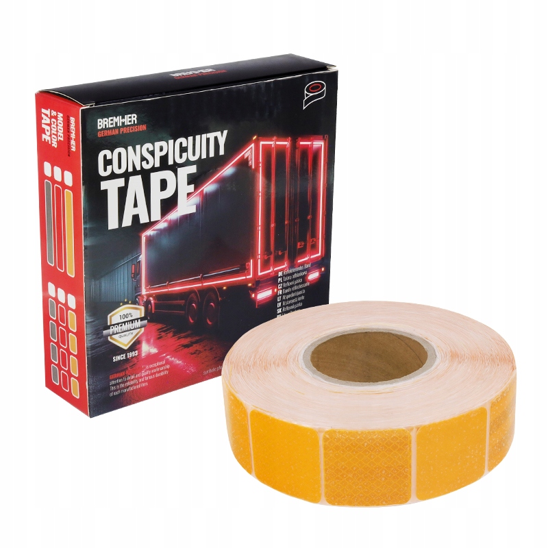 Reflexní páska v roli 50 m Žlutá Iii Generace Přerušovaná Obrysová TOP3