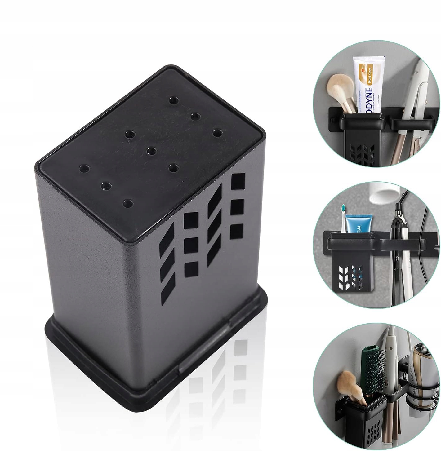 Stojak UCHWYT NA SUSZARKĘ I PROSTOWNICĘ DO WŁOSÓW Naścienny Organizator EAN (GTIN) 886545158068