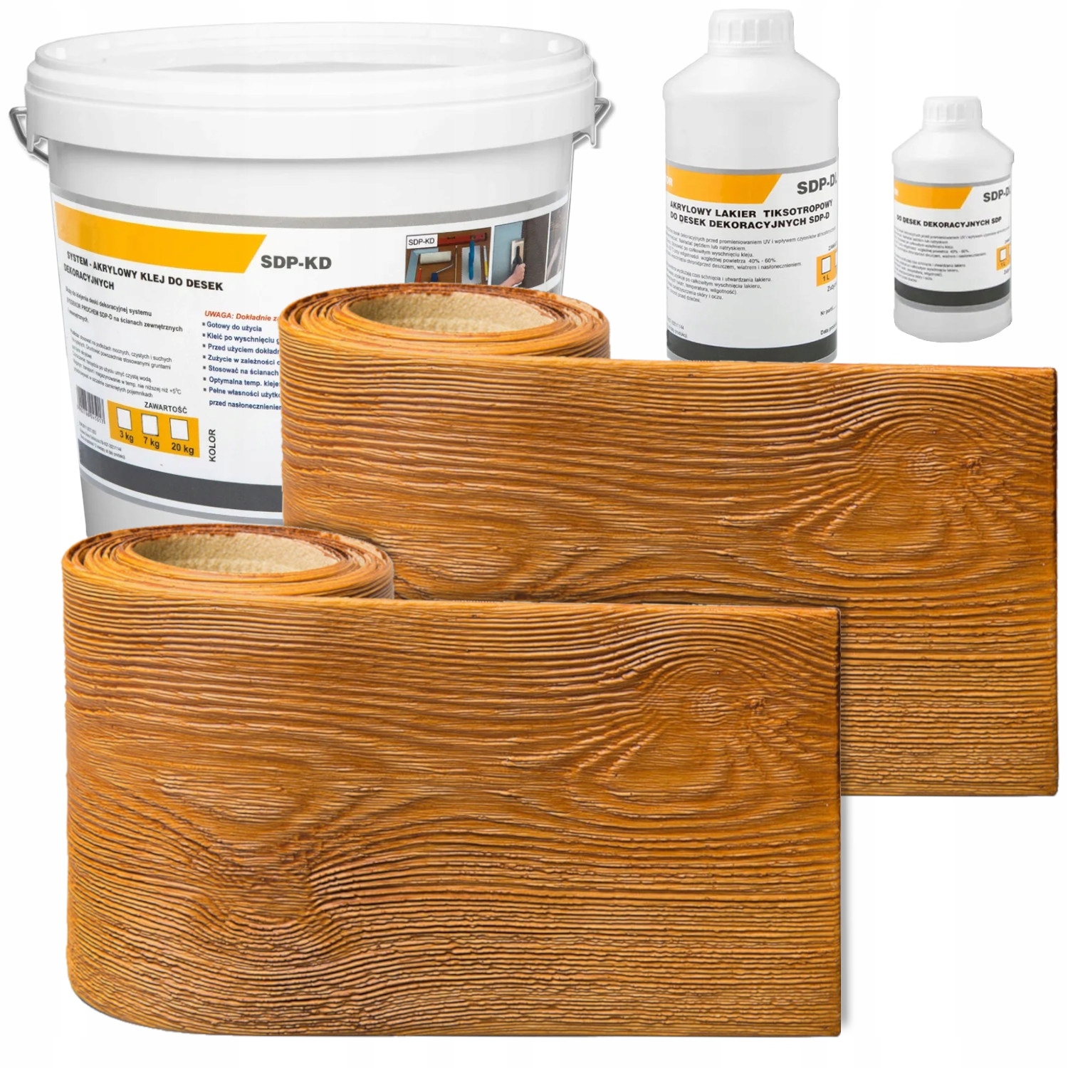 Fasádní deska Elastická imitace dřeva 3D Zlatý Dub Sada 0,83 m²