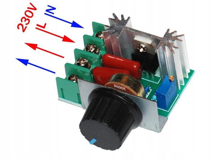 Moduł regulatora napięcia, obrotów 230V maks 2000W Marka bez marki