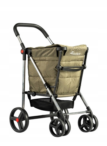Skládací nákupní vozík Rolser Basket Polar 58 l khaki