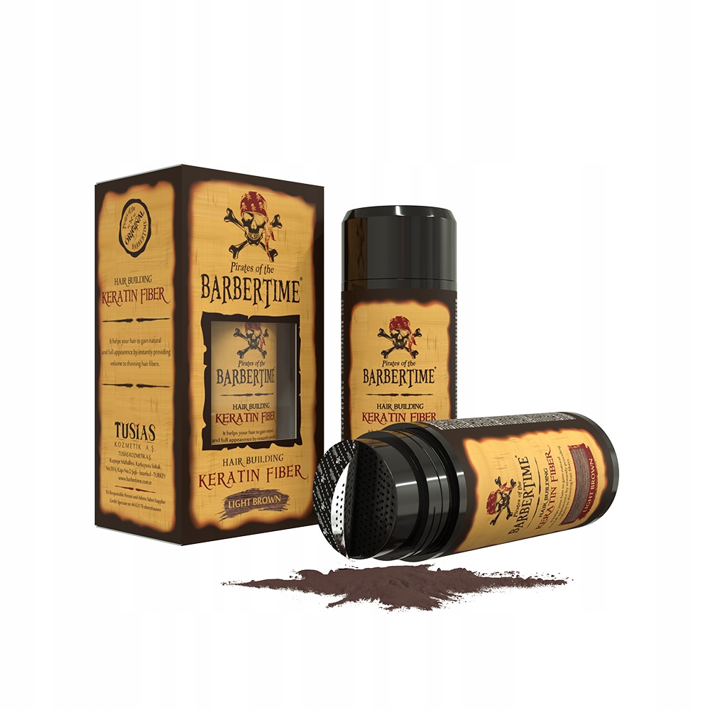 Barbertime Fiber Zahušťující Pudr Na Vlasy Světle Hnědý Maskovací Korektor 21 G