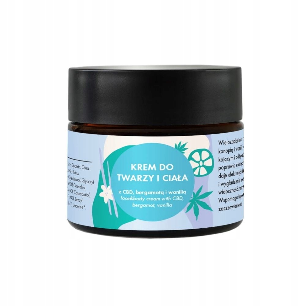 Pleťový krém s Cbd, bergamotem a vanilkou Lullalove 50 ml