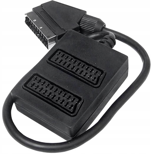 ROZGAŁĘŹNIK ROZDZIELACZ EURO SCART 2x PODÓWJNY DWA GNIAZDKA ADAPTER HUB